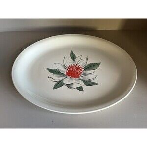 Homer Laughlin Debutante White Lotus Platter 14” X 11”